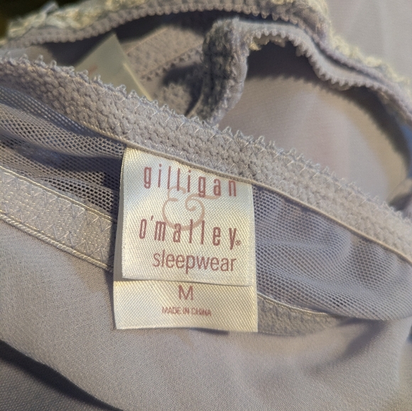 New Gilligan o mallet sleepwear Size M Lavender Lingerie vintage Lace - Picture 5 of 5
